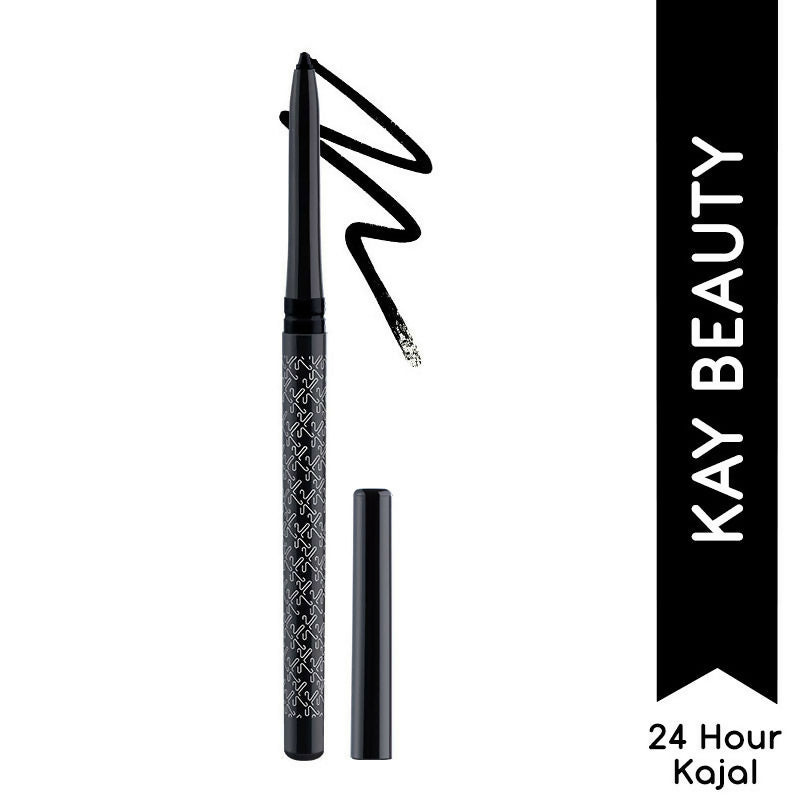 Kay Beauty Waterproof 24 Hour Kajal - Spade Black | Swadesiicart