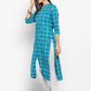 NOZ2TOZ Women Sky Blue Cotton Kurta (1Pc) - Swadesiicart