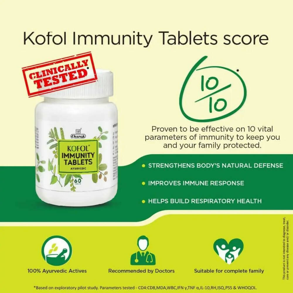 Charak Kofol Immunity Tablets - Swadesiicart