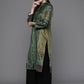 Ahalyaa Women Printed Gotta Patti Velvet Kurta - Green Color | Swadesiicart