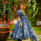 Aayaa Designer Printed Tebby Silk Suit - Multi Color