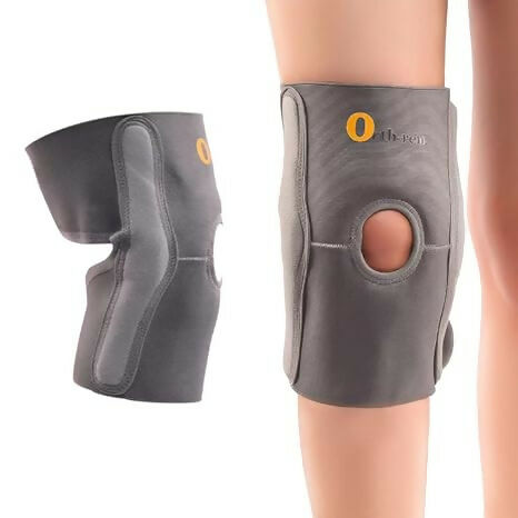 Orth-rem Grey Elastic Knee Support Brace With Side Stabilizer- Large | Swadesiicart