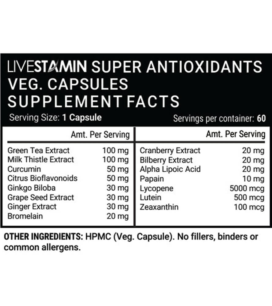 Livestamin Super Antioxidants Capsules - Swadesiicart
