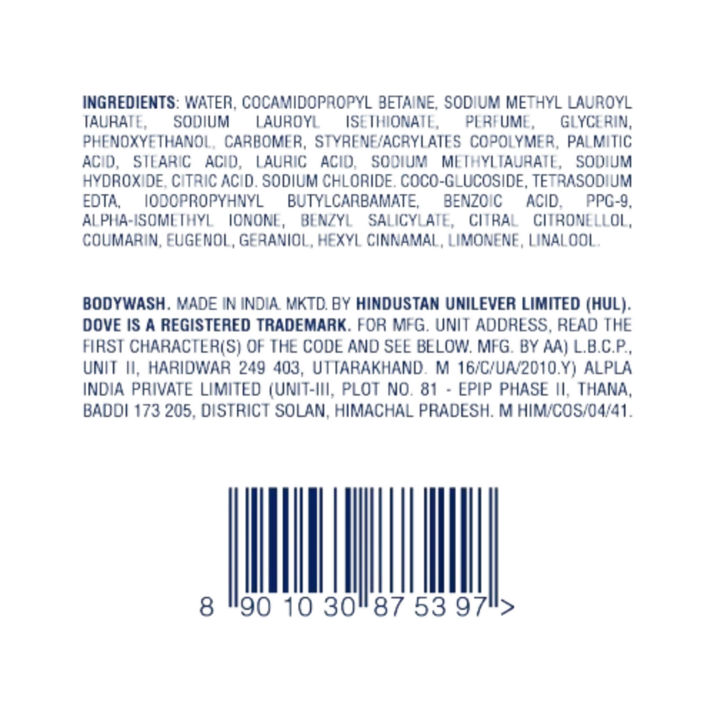 Dove 24 Hr Hydrated Skin Nourishing Body Wash For Soft Smooth Skin - Swadesiicart