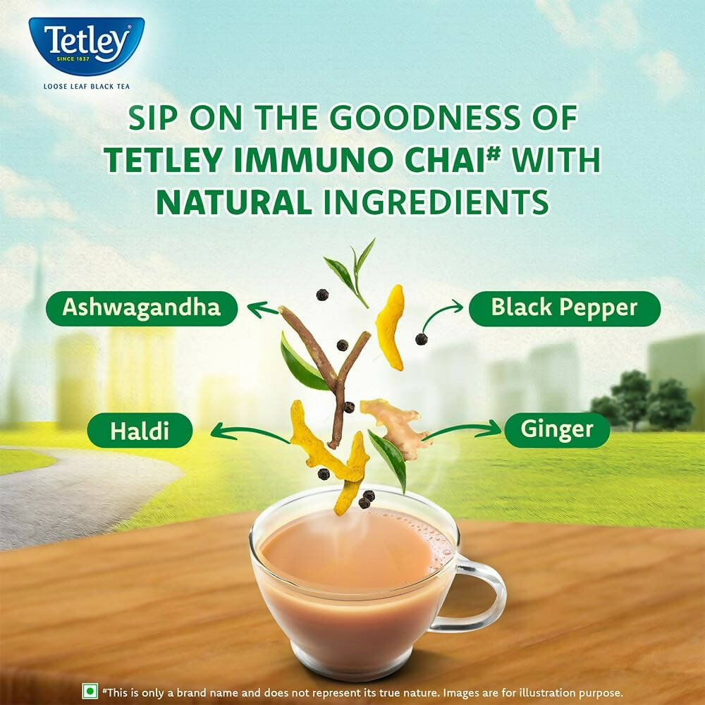 Tetley Immuno Chai Loose Leaf Flavoured Black Tea - Swadesiicart
