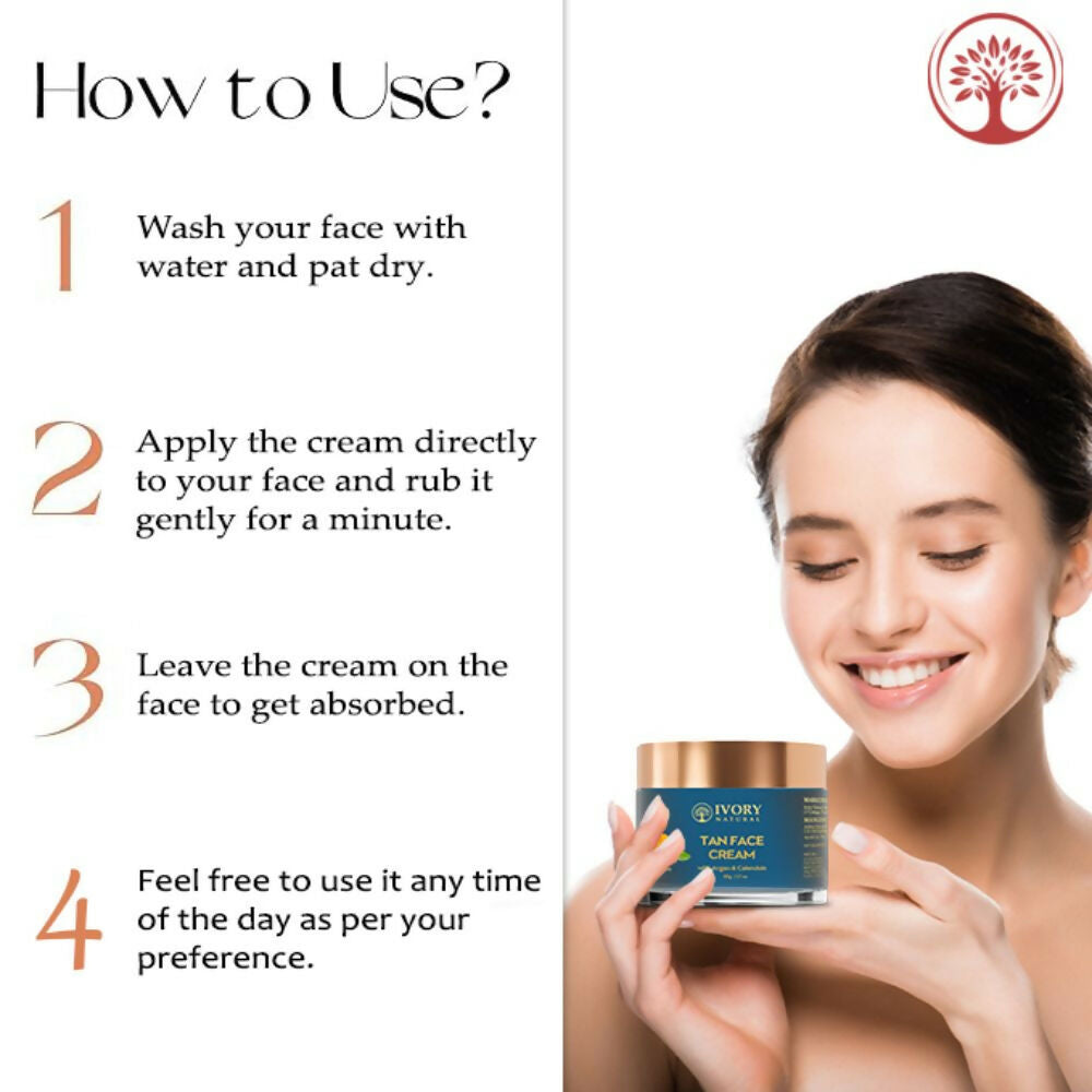 Ivory Natural Tan Face Cream For Sun Tan Protection | Swadesiicart