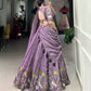 Lorenvalley Lavender Vichitra Simmer Sequins and Thread Embroidery Work Lehenga Choli | Swadesiicart