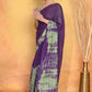 Very Much Indian Tie & Dye Handloom Mul Cotton Saree - Blue Green | Swadesiicart