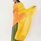 Exclusive Collection Beautiful Khadi Cotton Yellow Orange Green Handloom Saree - Swadesiicart