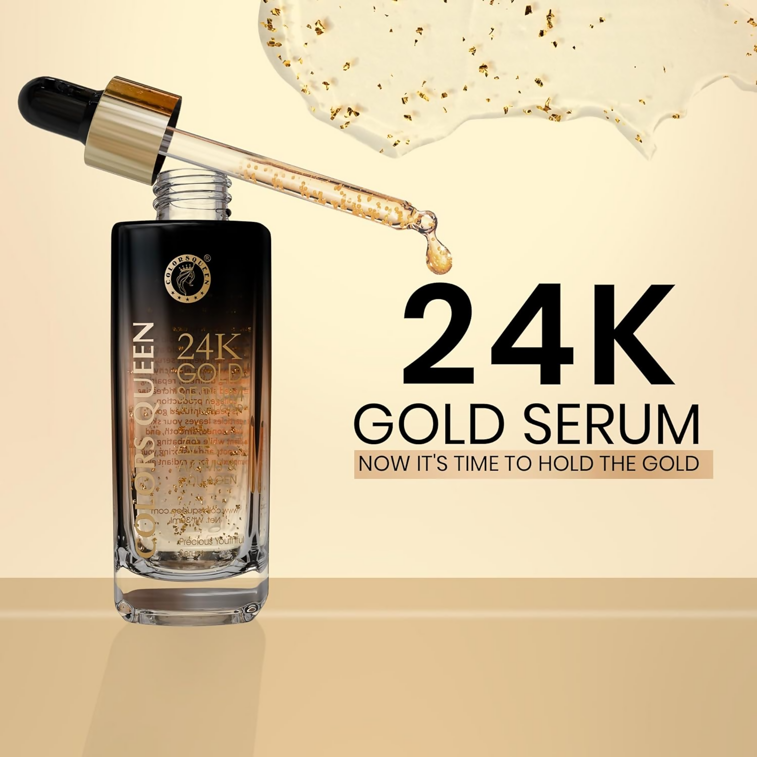 Colors Queen 24K Gold Serum With Niacinamide For Glowing Skin | Swadesiicart