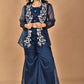 Morchari Women Hand Embroidery Crop Top-Blue - Swadesiicart