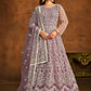 Purple All Over Embroidered Net Wedding Anarkali Suit - Emponline | Swadesiicart