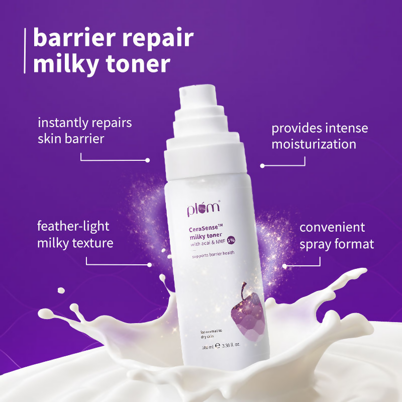 Plum CeraSense TM Milky Toner For Barrier Repair & Hydration - Swadesiicart