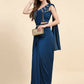 Blue Polyester Solid Ready to Wear Saree with stitched Blouse - Nita | Swadesiicart