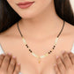VOJ Gold-Polished Leaf Design Beaded Chain Mangalsutra - Swadesiicart