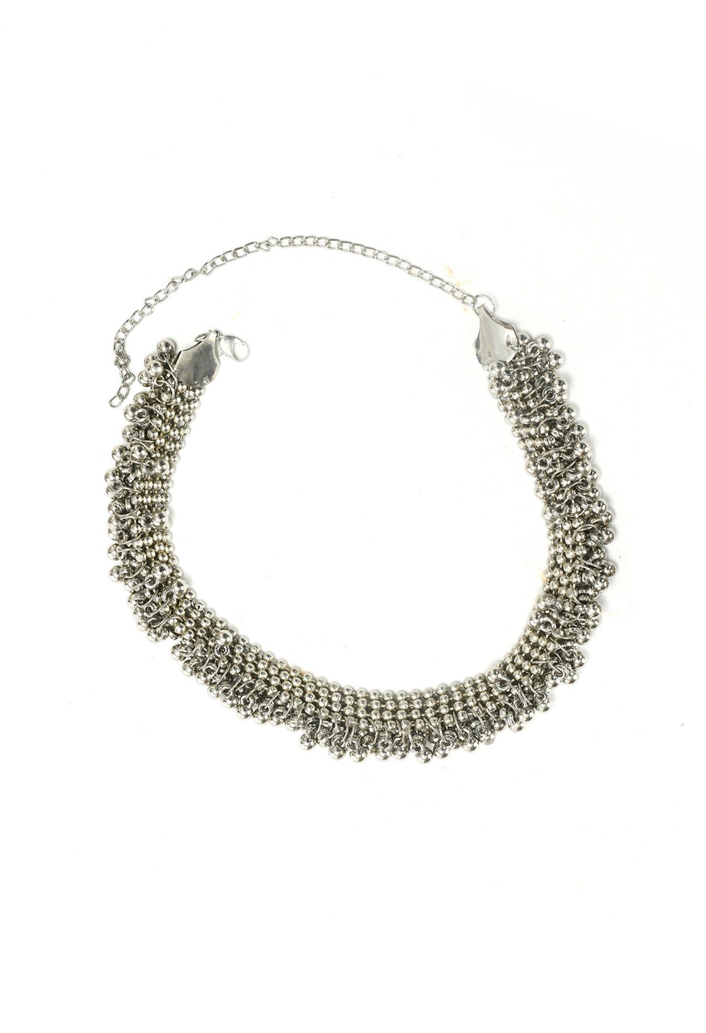 Mominos Fashion Johar Kamal Silver-Plated Brass Finish Ghungroo Work Choker For Women | Swadesiicart