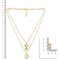 Ruby Raang Green Aventurine & Kundan Necklace with Studs | Swadesiicart