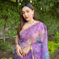 Vamsee Bavari Purple Organza Saree - Swadesiicart