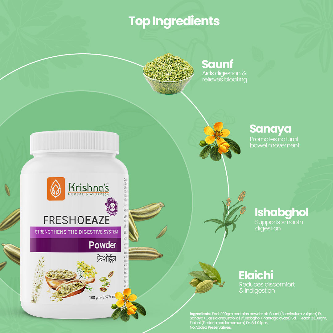 Krishna'S Herbal & Ayurveda Freshoeaze Powder | Swadesiicart