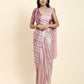 Pink Pure Georgette Sequence work Ready to wear Saree with stitched Blouse - Satiksha | Swadesiicart