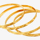 Gold-Polished Alloy Set Of 4 Bangle - The Pari - Swadesiicart
