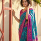 Shree Shyam Fashion Sky Blue Pochampally Silk Saree