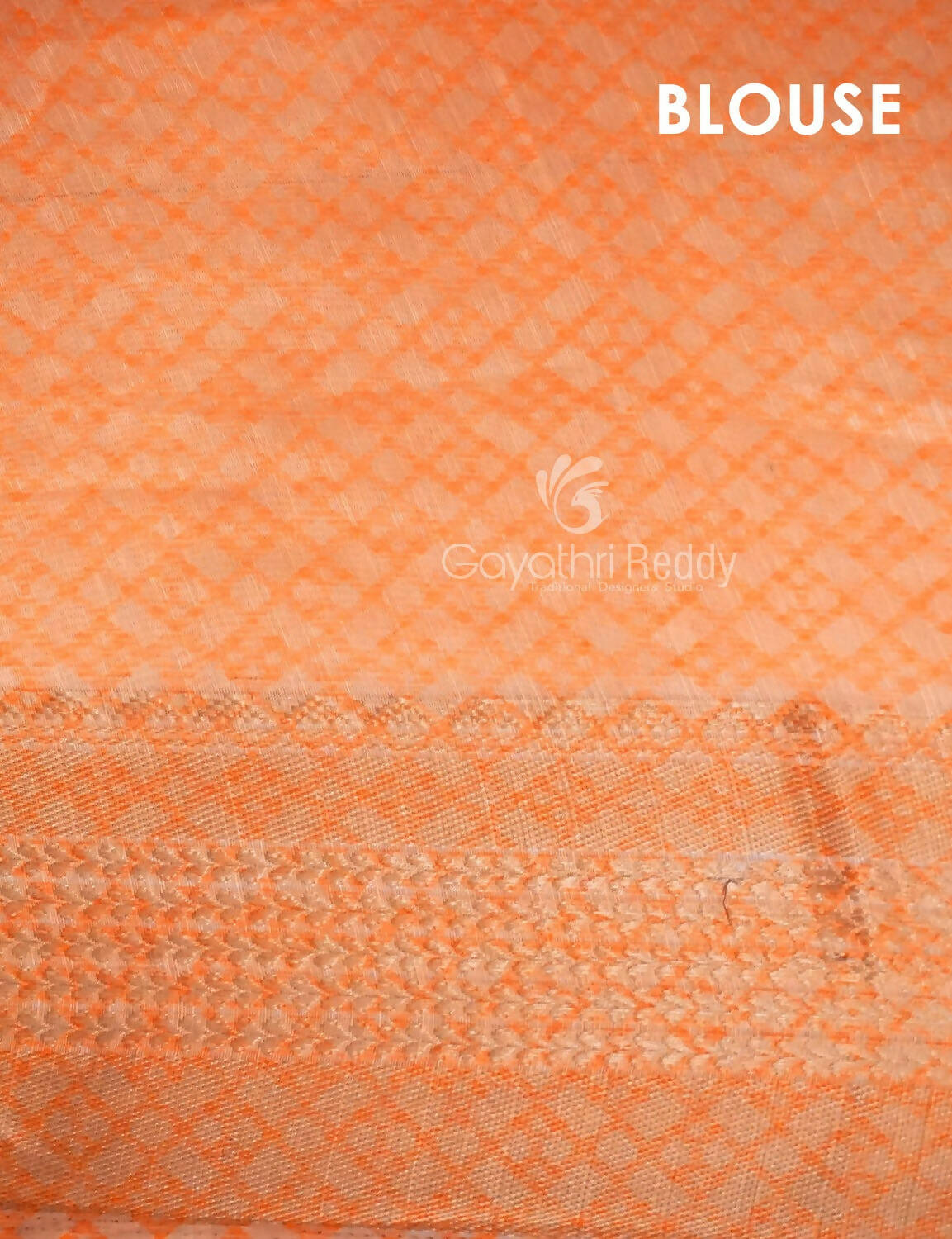 Shades Of Orange With Floral Design Semi Chanderi Saree By Gayathri Reddy Designer Studio | Swadesiicart