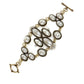 Gold-Polished Alloy Pearl Studded Designer Bracelet - The Pari - The Pari - Dinesh Associates