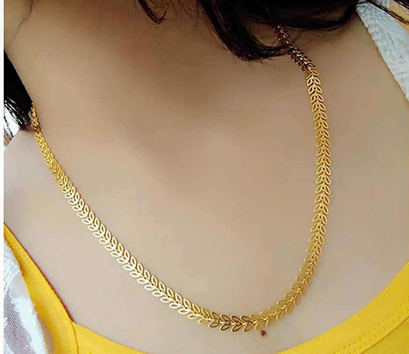 Gold-Polished Alloy Golden Pearl Chain - The Pari | Swadesiicart