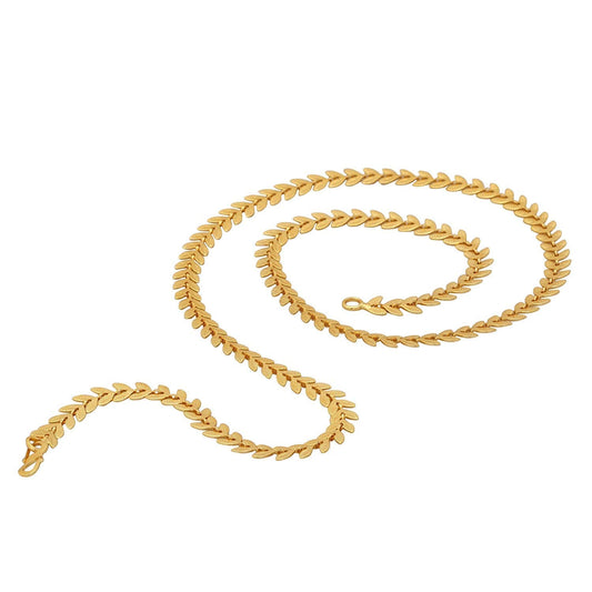 Gold-Polished Alloy Golden Pearl Chain - The Pari | Swadesiicart