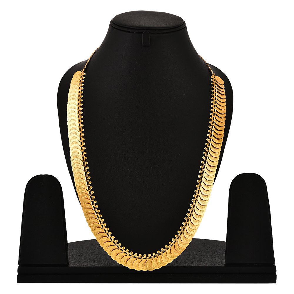 Gold-Polished Alloy Temple Jewellery Chain - The Pari | Swadesiicart