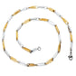 Rhodium-Plated Alloy Two Tone Stylish Chain - The Pari | Swadesiicart