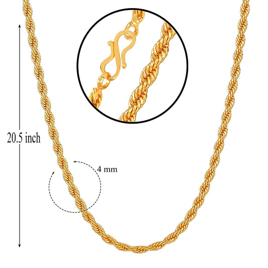 Gold-Polished Alloy Designer Chain - The Pari | Swadesiicart