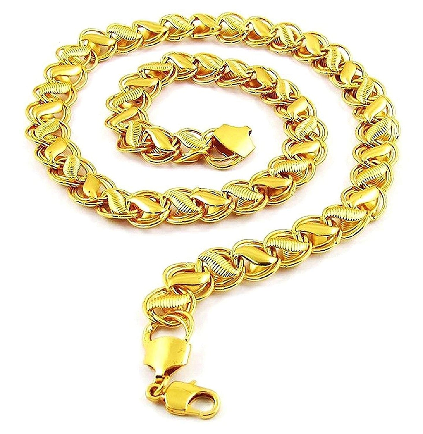 Gold-Polished Alloy Broad Look Chain - The Pari | Swadesiicart