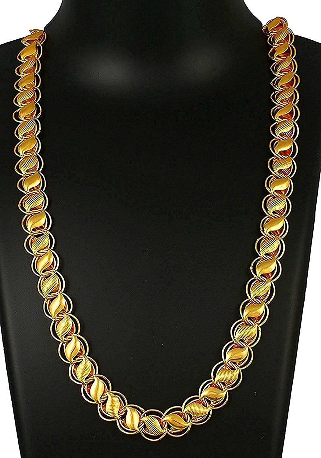 Gold-Polished Alloy Broad Look Chain - The Pari | Swadesiicart