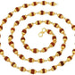 Gold-Polished Alloy Rudraksh And Metal Cap Chain - The Pari | Swadesiicart