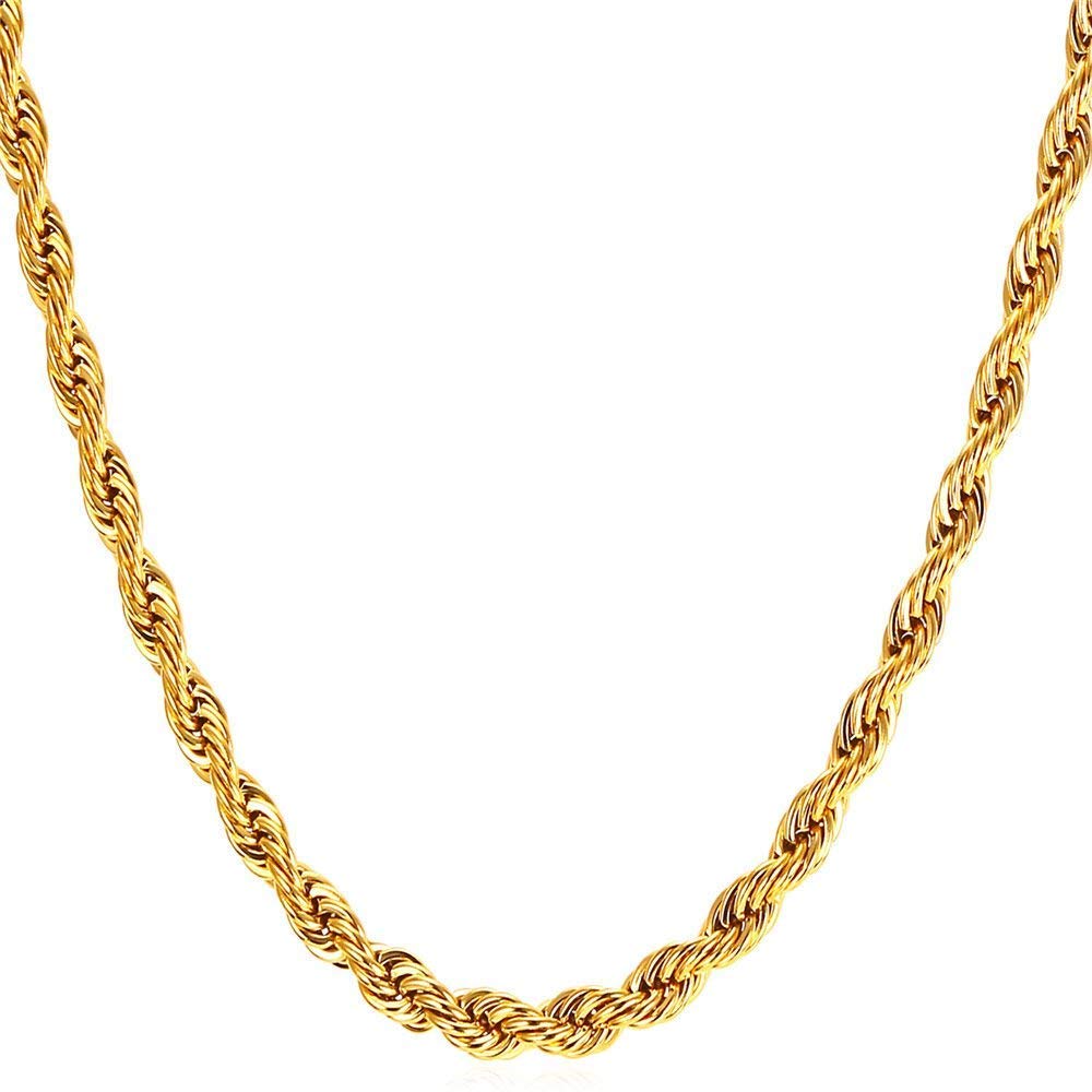 Gold-Polished Alloy Golden Rope Shape Chain - The Pari | Swadesiicart