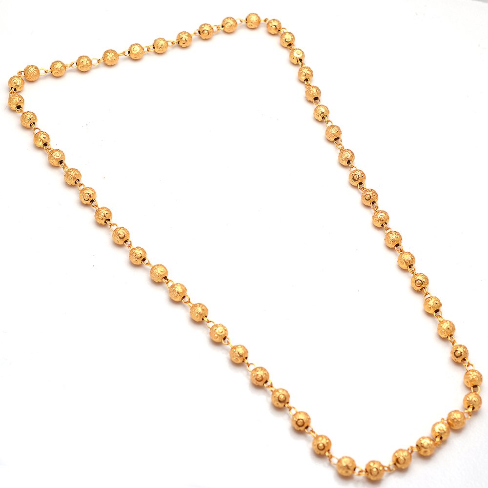 Gold-Polished Alloy Pearl Beaded Matarmala Chain - The Pari | Swadesiicart