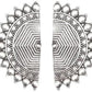 Silver-Plated Alloy Oxidised Designer Half Moon Earrings - The Pari - The Pari - Dinesh Associates