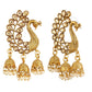 Gold-Polished Alloy Golden Peacock Earrings - The Pari - Swadesiicart