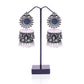 Rhodium-Plated Alloy Silver Plated Mirror Jhumki Earring - The Pari - Swadesiicart