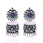 Rhodium-Plated Alloy Silver Plated Mirror Jhumki Earring - The Pari - The Pari - Dinesh Associates