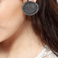 Rhodium-Plated Alloy Round Silver Antique Stud Earrings - The Pari - Swadesiicart