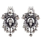 Rhodium-Plated Alloy Ganesh Ji Shaped Silver Earrings - The Pari - The Pari - Dinesh Associates