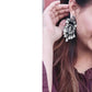 Rhodium-Plated Alloy Ganesh Ji Shaped Silver Earrings - The Pari - Swadesiicart
