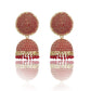 Gold-Polished Alloy Red Sun Shaped Jhumka Earrings - The Pari - Swadesiicart