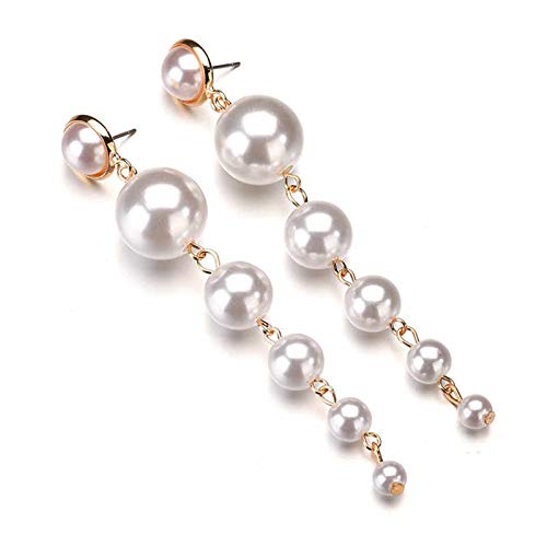 Gold-Polished Alloy Pearl Droplets Earrings - The Pari - The Pari - Dinesh Associates