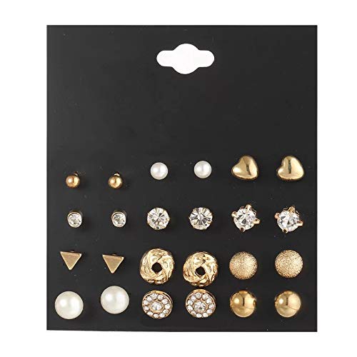 Rhodium-Plated Alloy Metallic Geometric Earrings Combo - The Pari - Swadesiicart