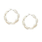 Gold-Polished Alloy Sea Shell Hoop Earrings - The Pari - Swadesiicart