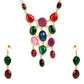 Gold-Polished Alloy Enamel Multi-Colour Designer Necklace - The Pari - The Pari - Dinesh Associates